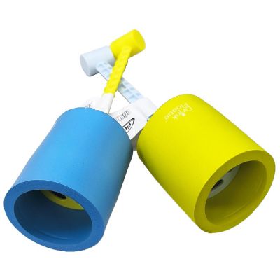RIPPLE Floating Drink Holder &amp;#8211; Blue/Yellow, Anti-Tip Pool Cup Float w/ Handle Image 2