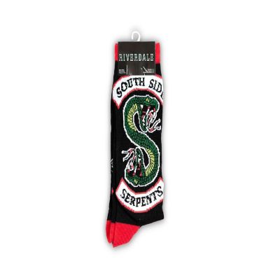 Riverdale South Side Serpents Crew Socks - Mens Black Casual Tube Socks - 1 Pair Image 1