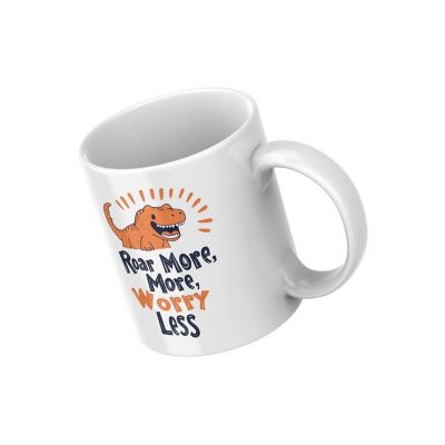 Roar More, Worry Less Mug by Dancing Littles Jungle Image 1