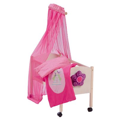 Roba Happy Fee Doll Canopy Bed Set, Pink Image 2
