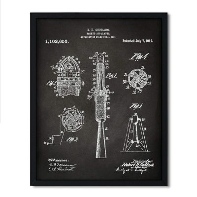 Rocket Ship Patent Poster 8.5x11in Image 1