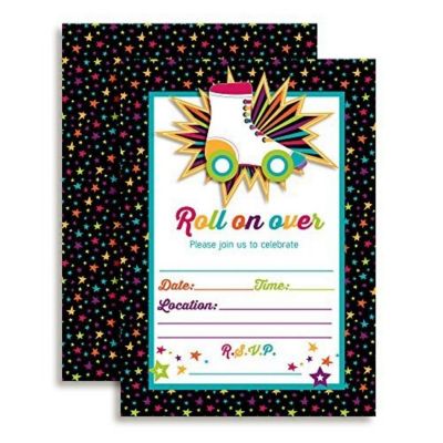 Roller Skating Birthday Invitations 40pcs. by AmandaCreation Image 1