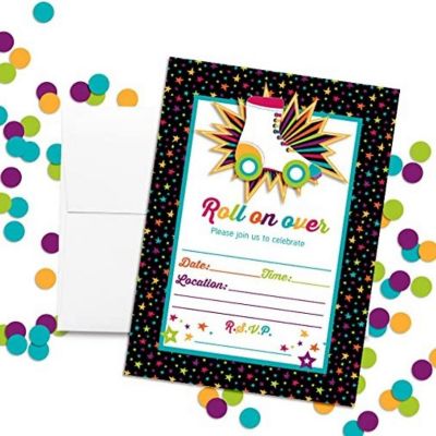 Roller Skating Birthday Invitations 40pcs. by AmandaCreation Image 2