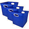 Romanoff Cube Bin, Blue, Pack of 3 Image 1