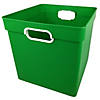 Romanoff Cube Bin, Green, Pack of 3 Image 1