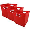 Romanoff Cube Bin, Red, Pack of 3 Image 1