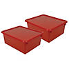 Romanoff Stowaway 5" Letter Box with Lid, Red, Pack of 2 Image 1