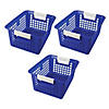 Romanoff Tattle Book Basket - Blue, Qty 3 Image 1
