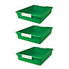 Romanoff Tattle Tray with Label Holder - Green, 6qt, Qty 3 Image 1