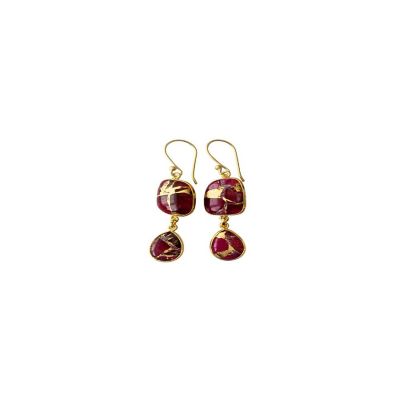 Rome EarRing Red Turquoise Image 1