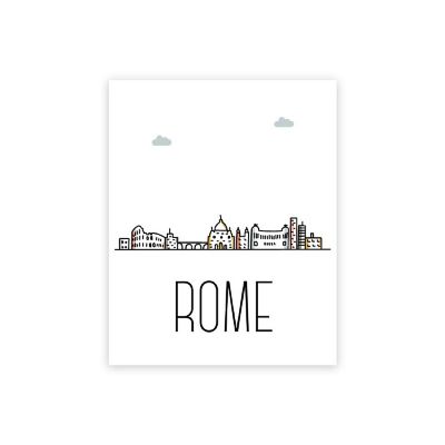 Rome Skyline Color 16x20in 1-Pack Image 1