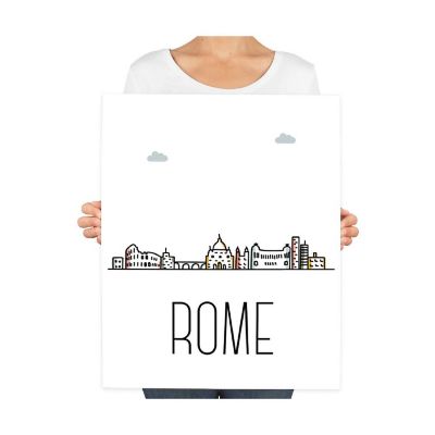 Rome Skyline Color 16x20in 1-Pack Image 2
