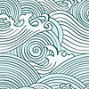 RoomMates Asian Waves Peel and Stick Wallpaper - Teal Image 3