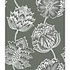 Roommates Batik Jacobean Peel & Stick Wallpaper - Grey Image 1