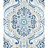 Roommates Bohemian Damask Peel & Stick Wallpaper - Blue Image 1