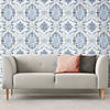 Roommates Bohemian Damask Peel & Stick Wallpaper - Blue Image 2