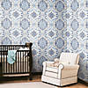 Roommates Bohemian Damask Peel & Stick Wallpaper - Blue Image 3