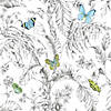 Roommates Butterfly Sketch Peel & Stick Wallpaper - Yellow Image 1