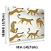 RoomMates Cheetah Cheetah Peel and Stick Wallpaper - Whites Image 2