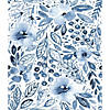 Roommates Clara Jean April Showers Peel & Stick Wallpaper - Blue Image 1