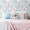 Roommates Clara Jean April Showers Peel & Stick Wallpaper - Pink Image 1