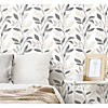RoomMates Cottage Vine Peel & Stick Wallpaper - Gray Image 3