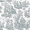 Roommates Country Life Toile Peel & Stick Wallpaper - Grey Image 2