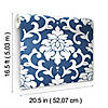 RoomMates Damask Peel & Stick Wallpaper, Blue Image 3