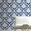 RoomMates Damask Peel & Stick Wallpaper, Blue Image 4