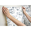RoomMates Dancing Leaves Peel & Stick Wallpaper, Grey Image 1