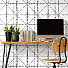 RoomMates Diamond Grid Specks Peel & Stick Wallpaper Black Image 1