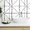 RoomMates Diamond Grid Specks Peel & Stick Wallpaper Black Image 1