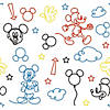Roommates Disney Mickey Mouse Line Art Peel & Stick Wallpaper - Black/White Image 1