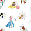 Roommates Disney Princess Power Peel & Stick Wallpaper - White/Blue Image 1