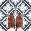 RoomMates Dublin Slate Floral Peel And Stick Floor Tile Image 1