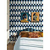 RoomMates Framework Blue Peel and Stick Wallpaper Image 2