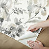 RoomMates Iris Peel & Stick Wallpaper, Grey Image 2