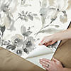 RoomMates Iris Peel &amp; Stick Wallpaper, Grey Image 2