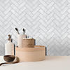 RoomMates Marble Herringbone Peel And Stick Sticktile Image 1