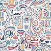 RoomMates Mod Faces Peel and Stick Wallpaper - Pinks Image 4