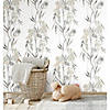 RoomMates Nouveaux Wisteria Peel & Stick Wallpaper - White Image 2