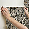 RoomMates Persian Ikat Peel & Stick Wallpaper, Black Image 1