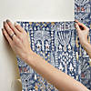 RoomMates Persian Ikat Peel & Stick Wallpaper, Blue Image 1