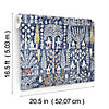 RoomMates Persian Ikat Peel & Stick Wallpaper, Blue Image 3