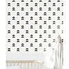 RoomMates Rose Lindo Half-Moon Peel & Stick Wallpaper Black Image 1