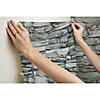 Roommates Stone Peel & Stick Wallpaper - Dark Grey Image 2