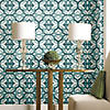 Roommates Tipton Peel & Stick Wallpaper - Teal Image 1