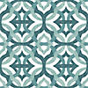 Roommates Tipton Peel & Stick Wallpaper - Teal Image 1