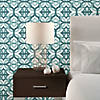 Roommates Tipton Peel & Stick Wallpaper - Teal Image 4