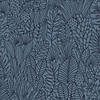 Roommates Tropical Leaves Sketch Peel & Stick Wallpaper - Blue Image 3